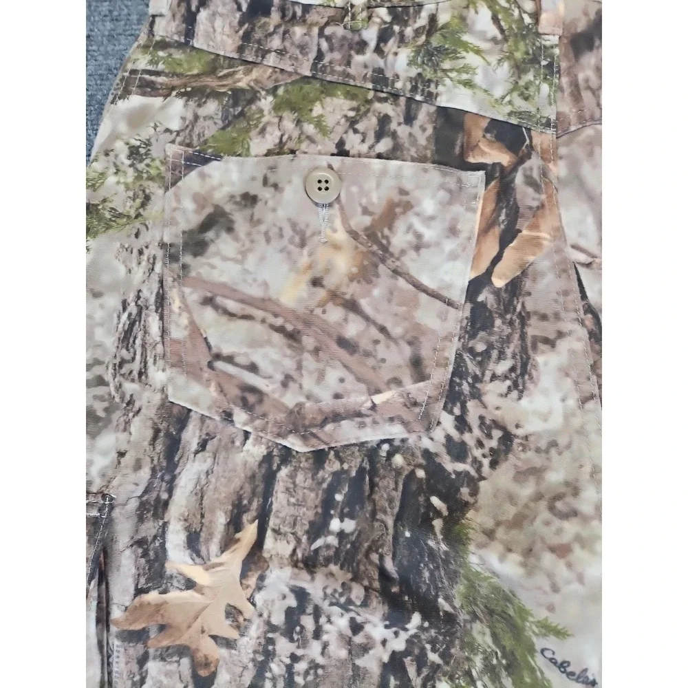Cabela's ZONZ Woodlands Mens 34 Reg Camouflage Cargo Hunting Pants 1493